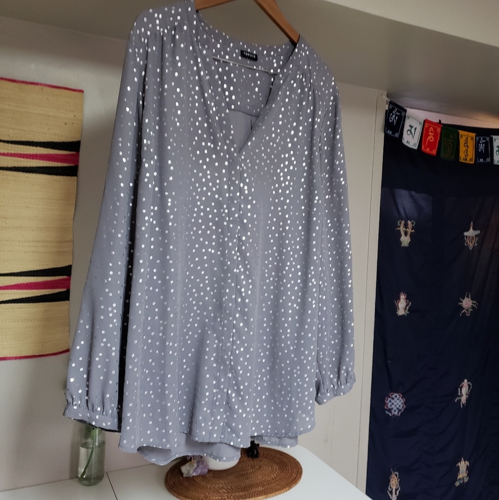 Torrid button down long sleeves top